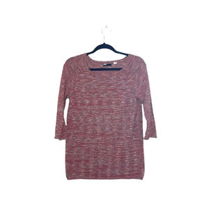 BDG Urban Outfitters Red Multicolor Marled Knit Pullover Sweater Medium Women’s